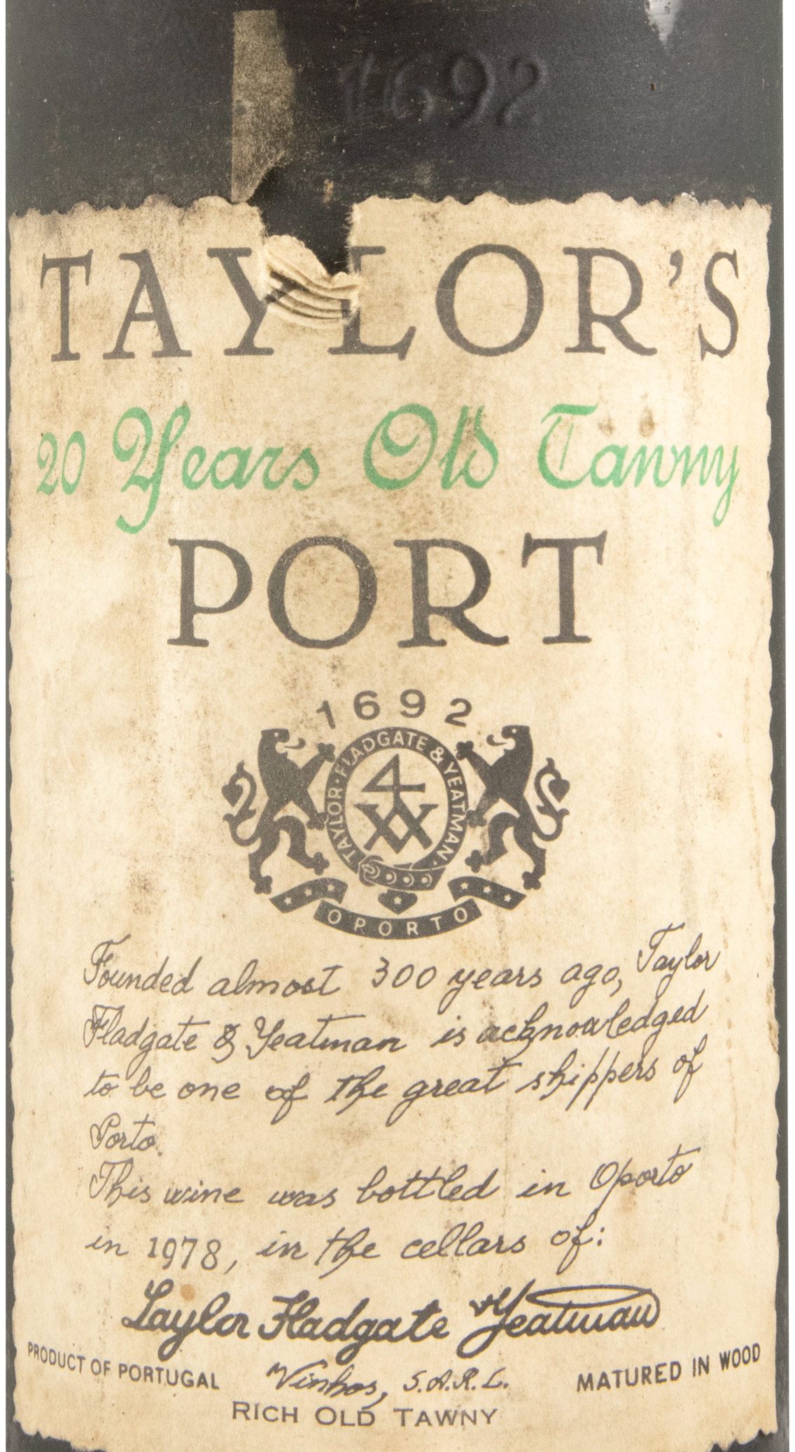 Taylor's 20 years Port (bottled in 1978)