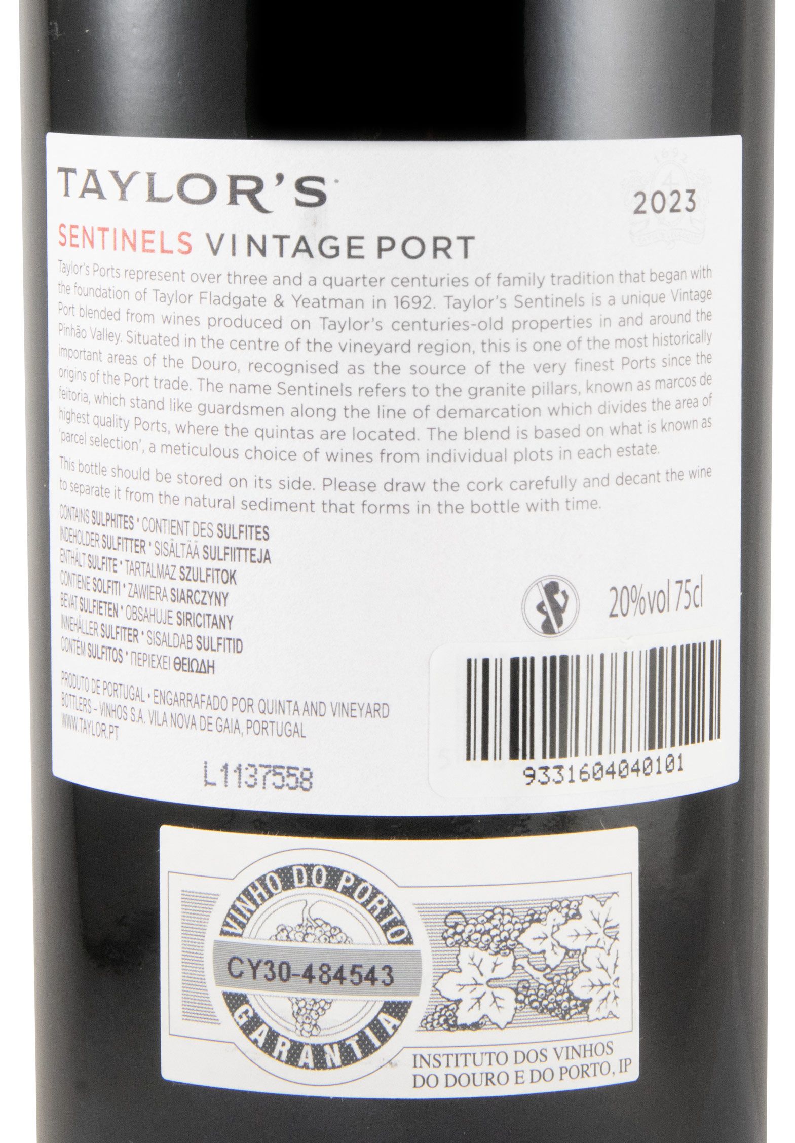 2023 Taylor's Sentinels Vintage Porto