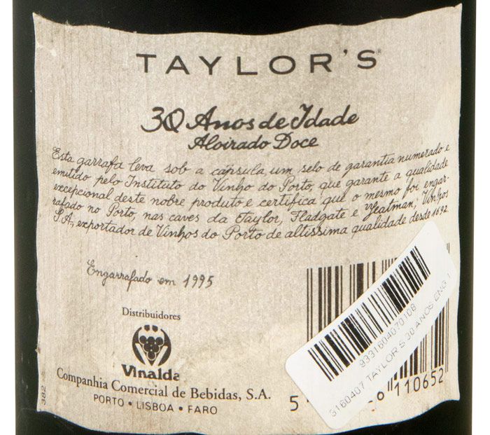 Taylor's 30 years Port (bottled in 1995)