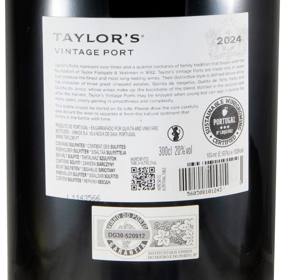 2024 Taylor's Vintage Porto 3L