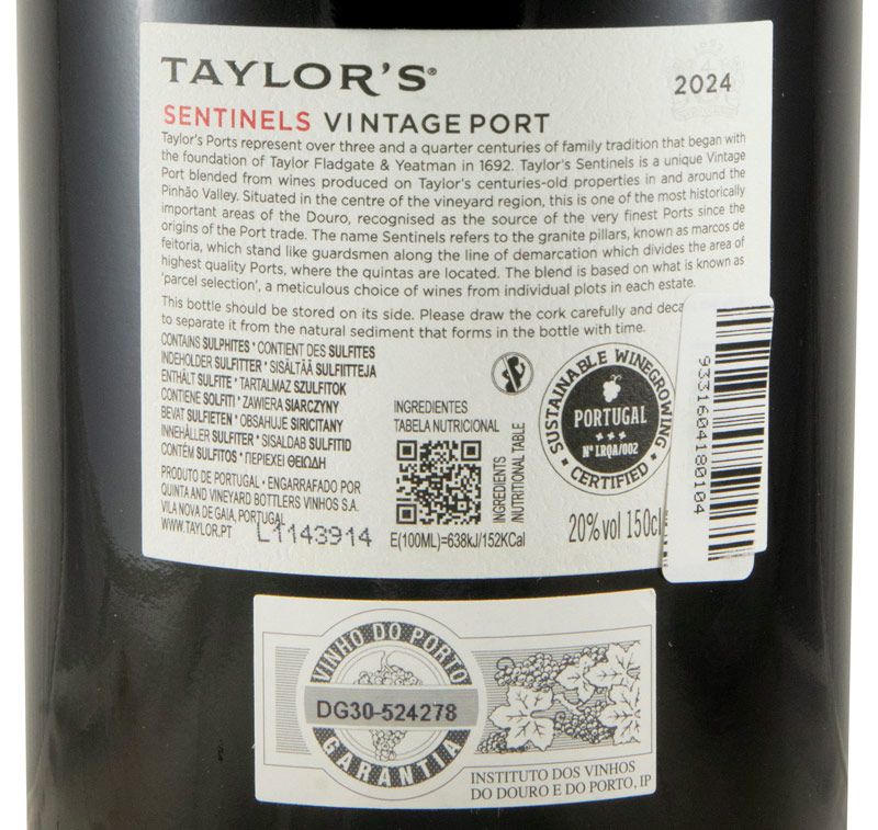 2024 Taylor's Sentinels Vintage Port 1.5L