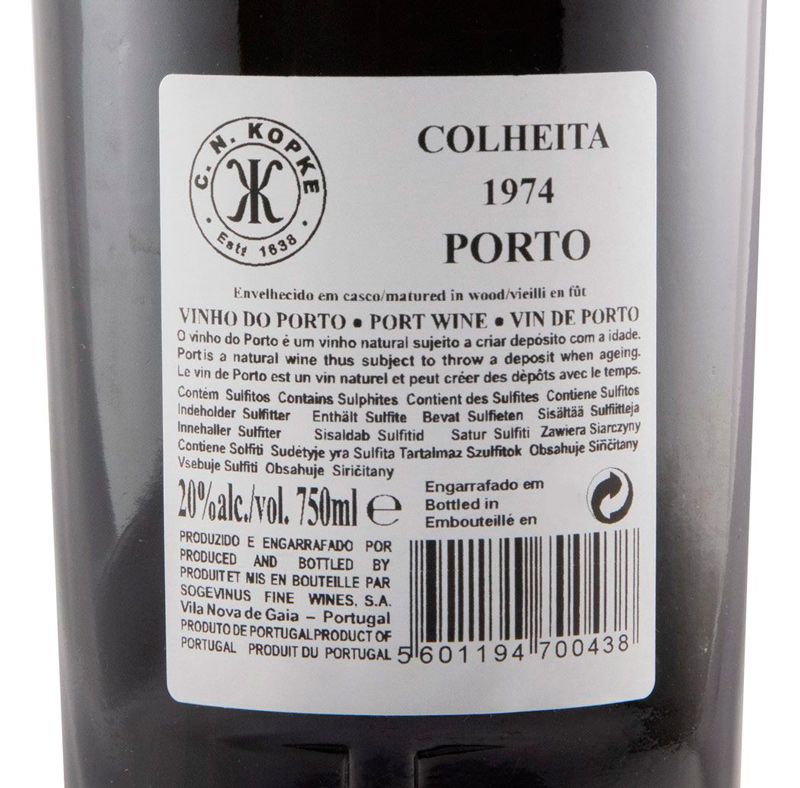 1974 Kopke Colheita Porto