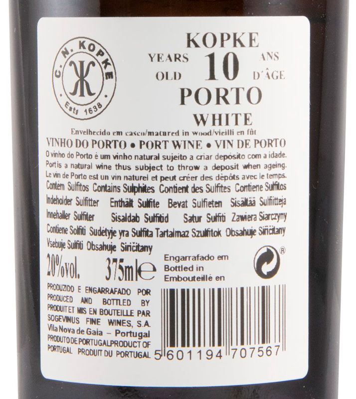 Kopke White 10 years Port 37.5cl
