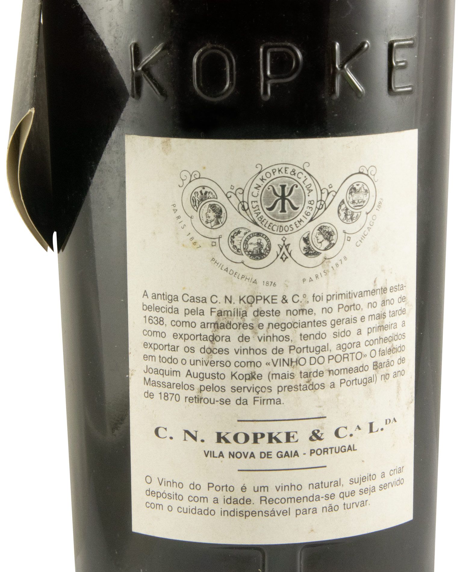 1938 Kopke Colheita Porto (rótulo papel)