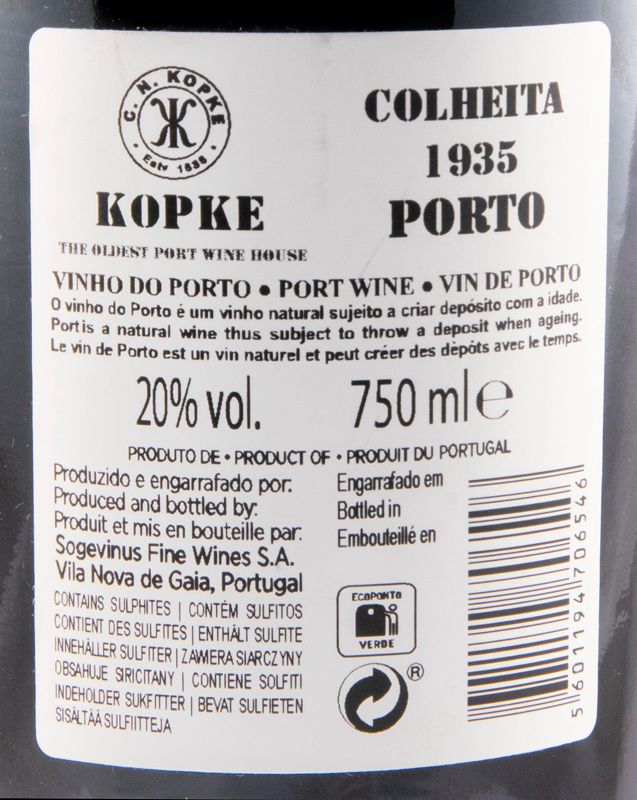 1935 Kopke Colheita Porto
