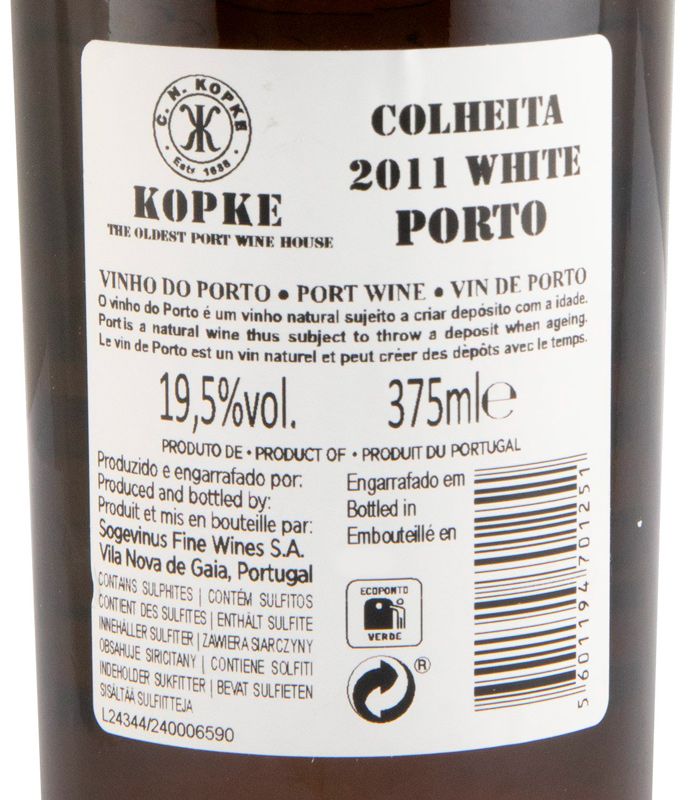 2011 Kopke Colheita White Porto 37,5cl