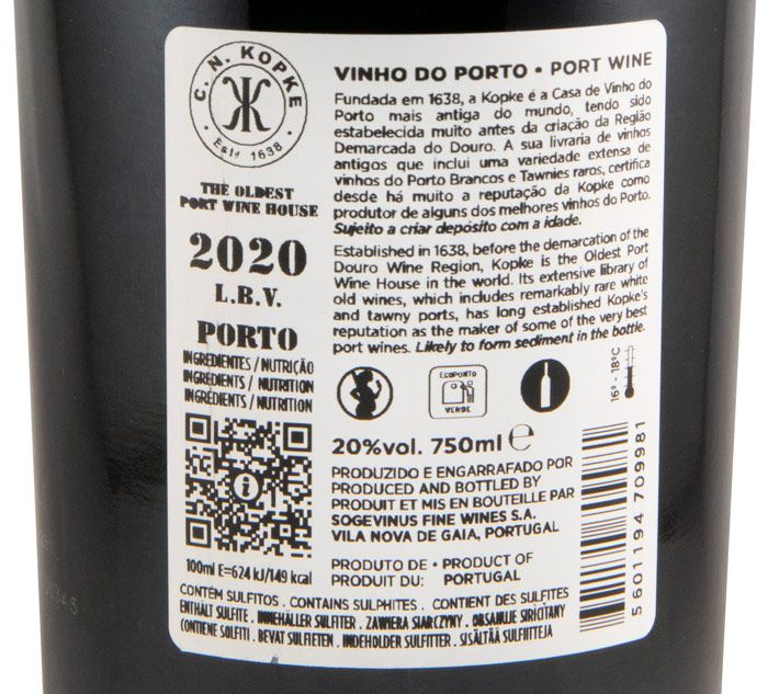 2020 Kopke LBV Porto