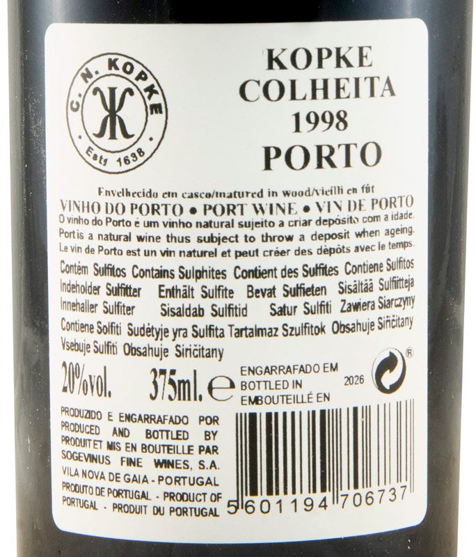1998 Kopke Colheita Porto 37,5cl