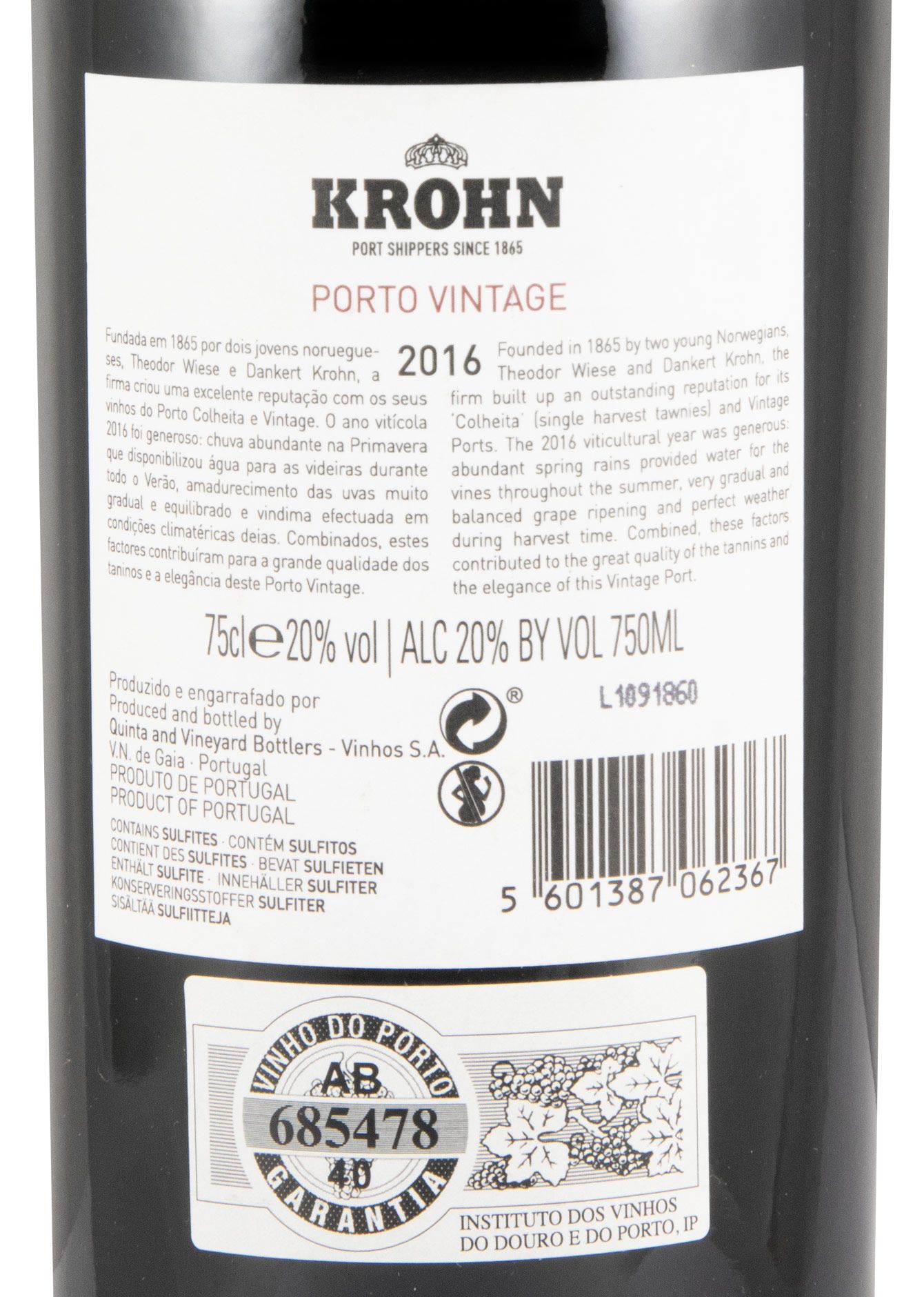 2016 Krohn Vintage Porto