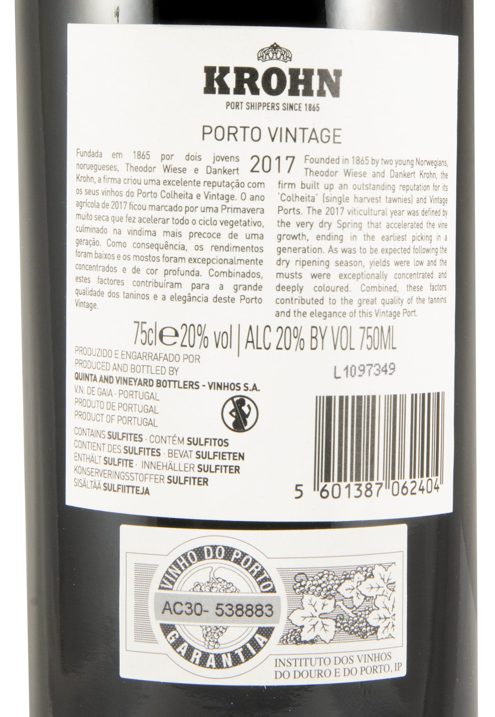 2017 Krohn Vintage Porto