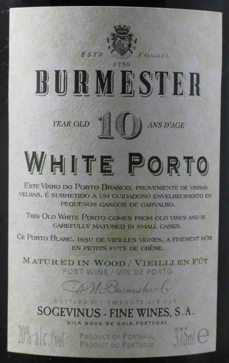 Burmester White 10 years Port 37.5cl