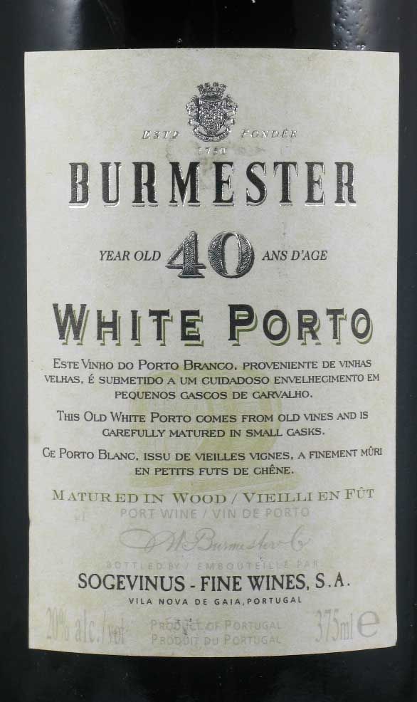 Burmester White 40 years Port 37.5cl
