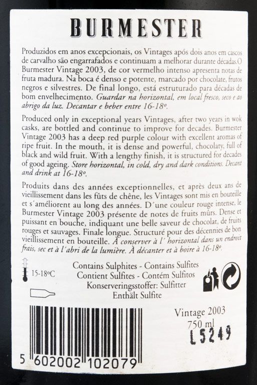 2003 Burmester Vintage Porto