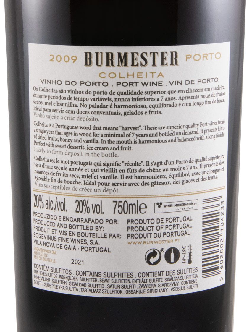 2009 Burmester Colheita Port