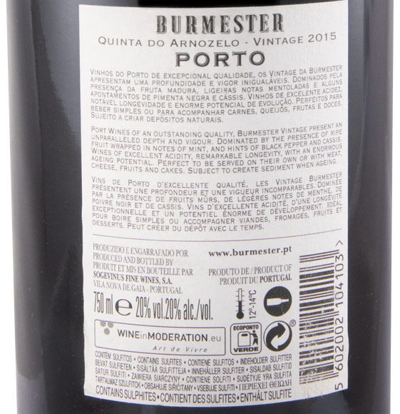 2015 Burmester Quinta do Arnozelo Vintage Porto