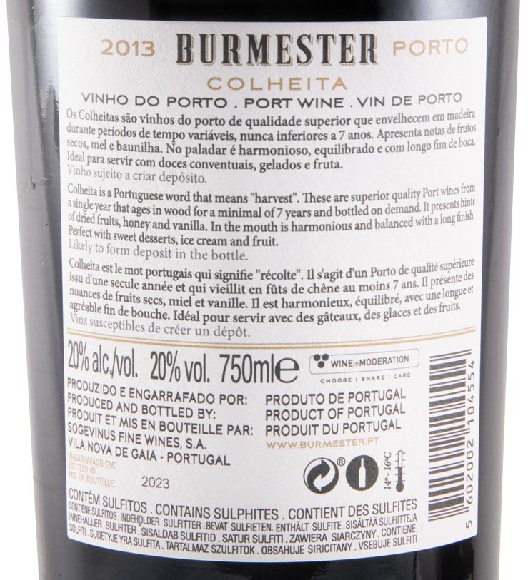 2013 Burmester Colheita Port