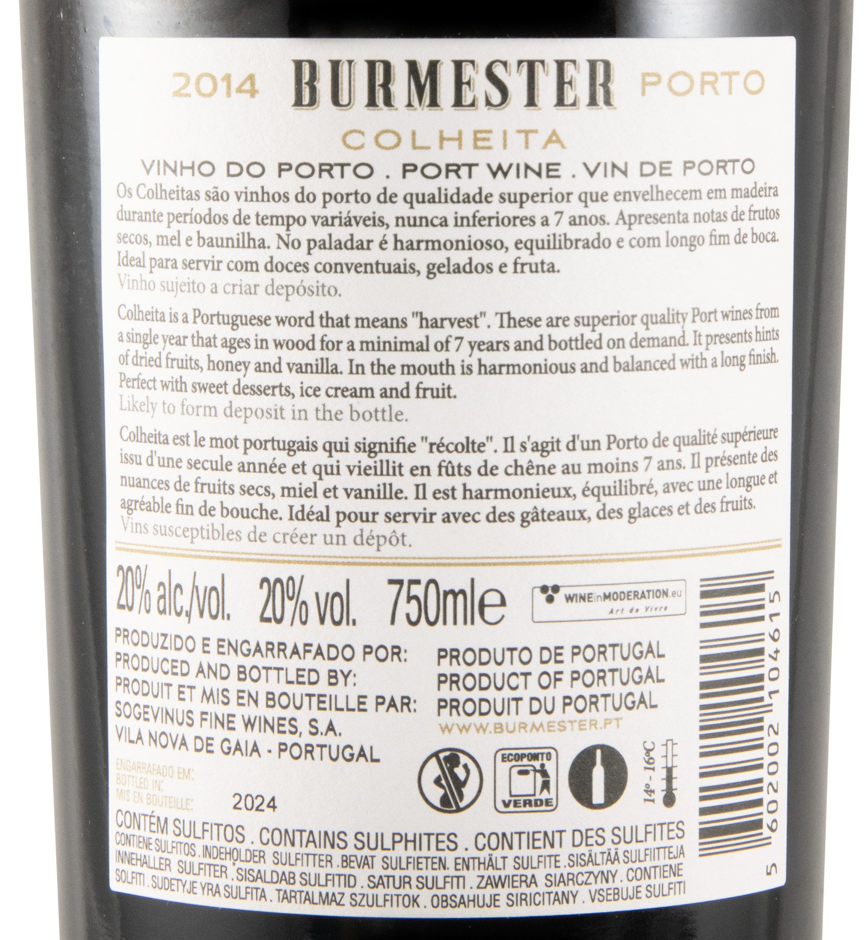 2014 Burmester Colheita Port