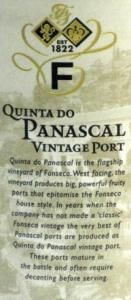 2008 Fonseca Quinta do Panascal Vintage Porto