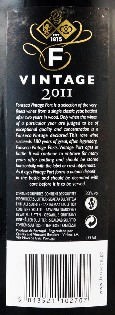 2011 Fonseca Vintage Porto 1,5L