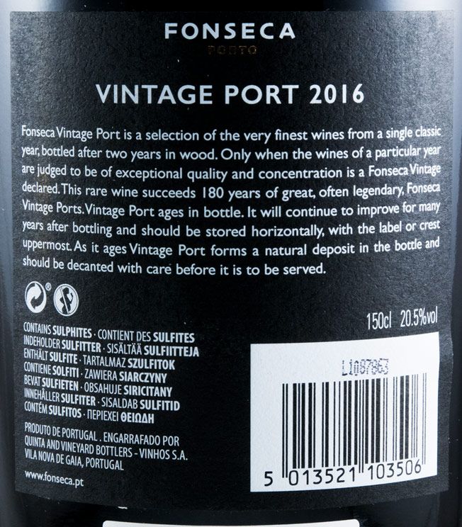 2016 Fonseca Vintage Porto 1,5L
