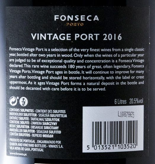 2016 Fonseca Vintage Porto 6L