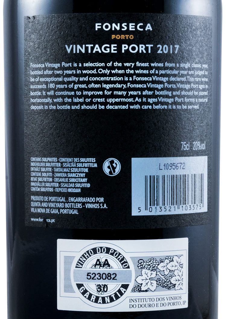 2017 Fonseca Vintage Porto