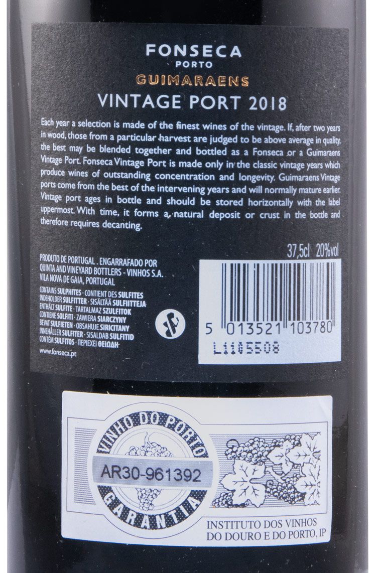 2018 Fonseca Guimaraens Vintage Port 37.5cl