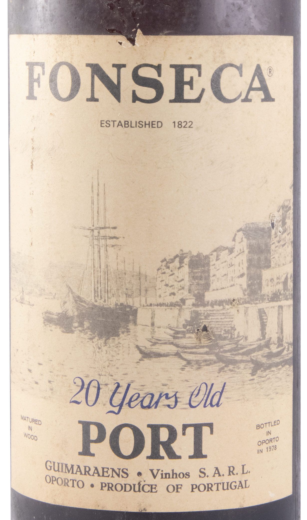 Fonseca Guimaraens 20 years Port (former label and bottled in 1978)