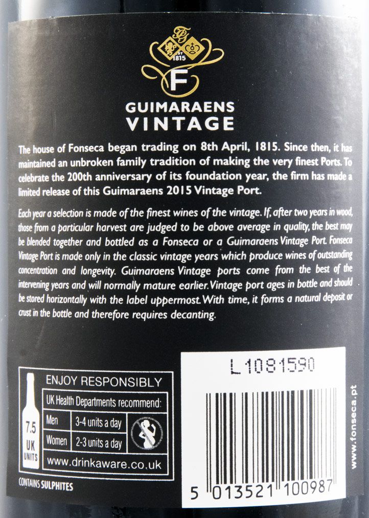 2015 Fonseca Guimaraens Vintage Porto 37,5cl