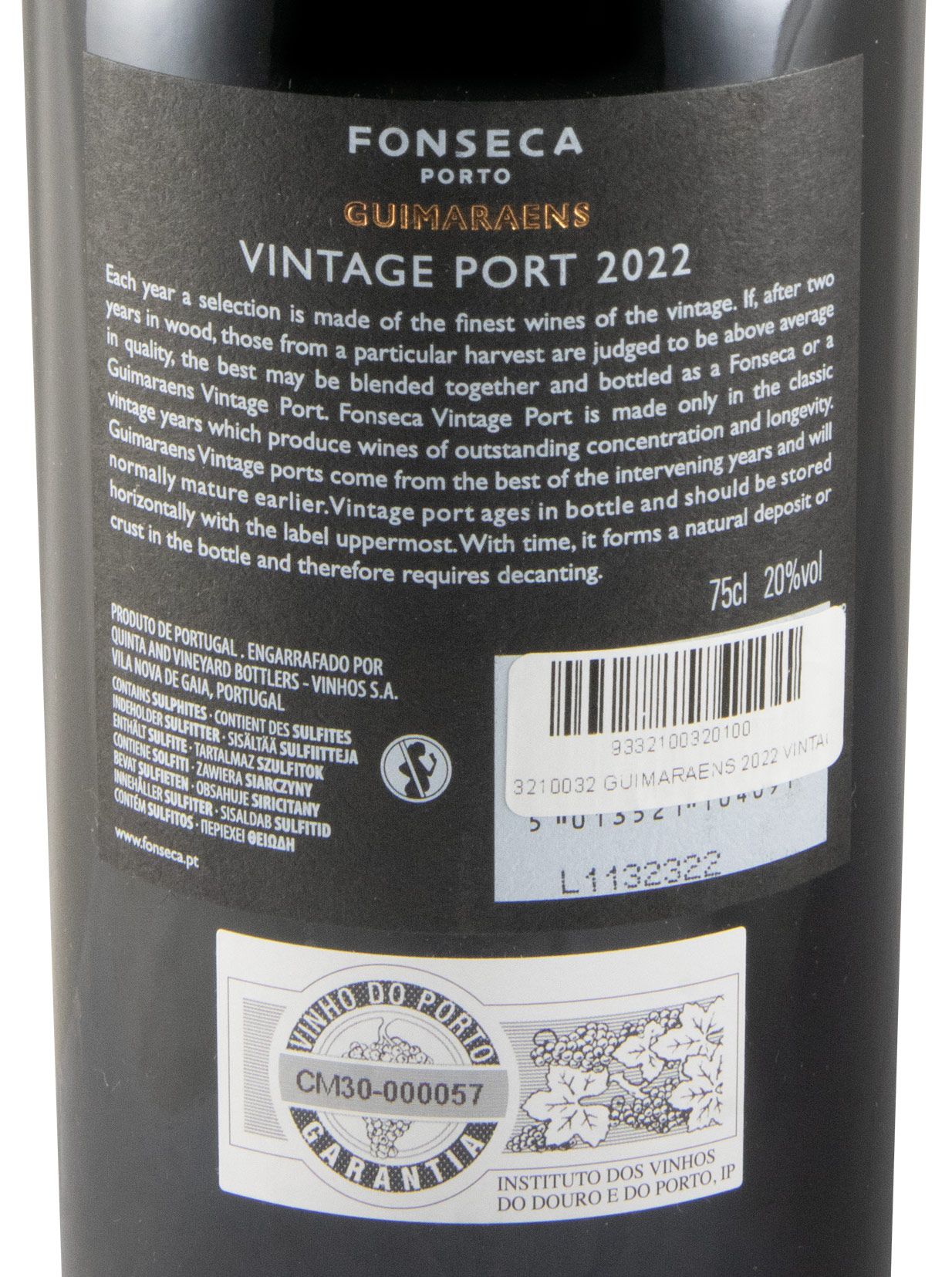 2022 Fonseca Guimaraens Vintage Porto
