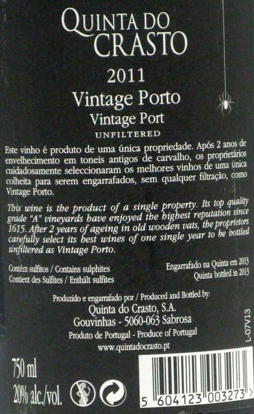 2011 Quinta do Crasto Vintage Porto
