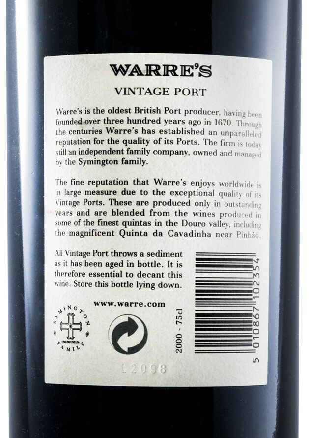2000 Warre's Vintage Port