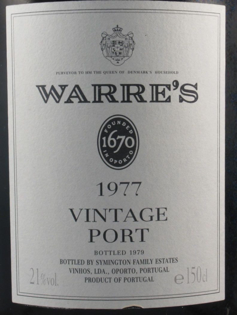 1977 Warre's Vintage Porto 1,5L
