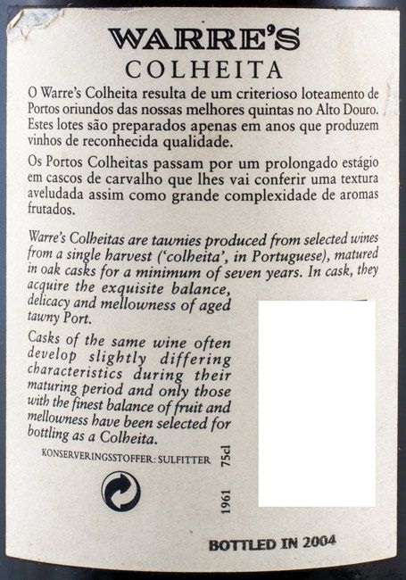 1961 Warre's Colheita Porto