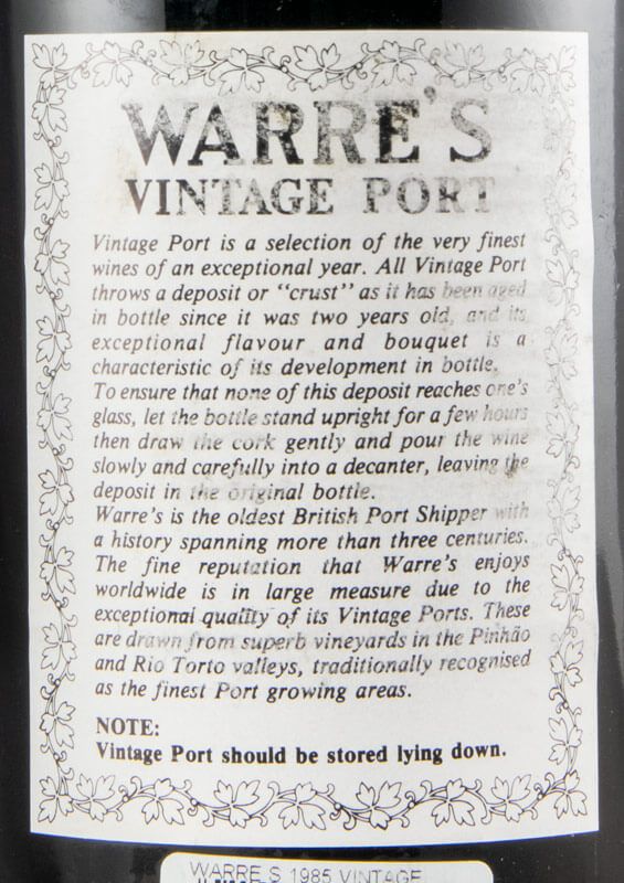 1985 Warre's Vintage Porto