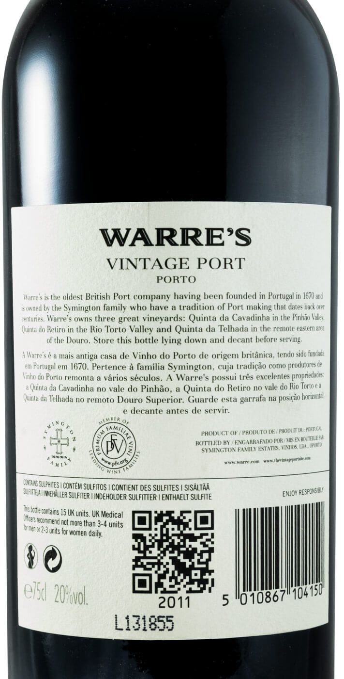 2011 Warre's Vintage Port