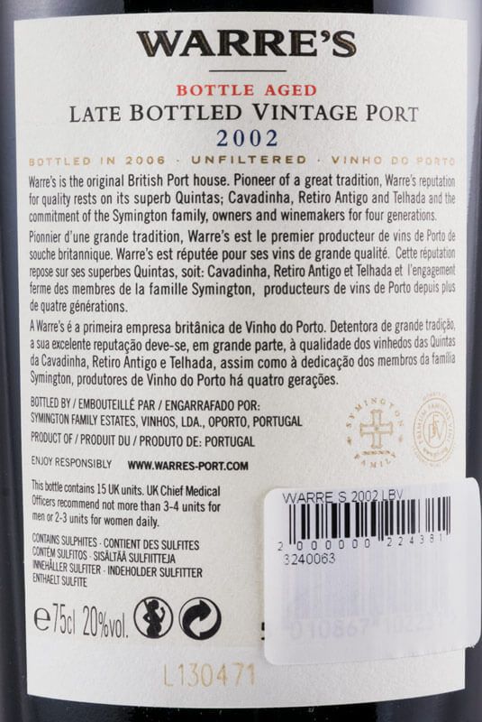 2002 Warre's LBV Port