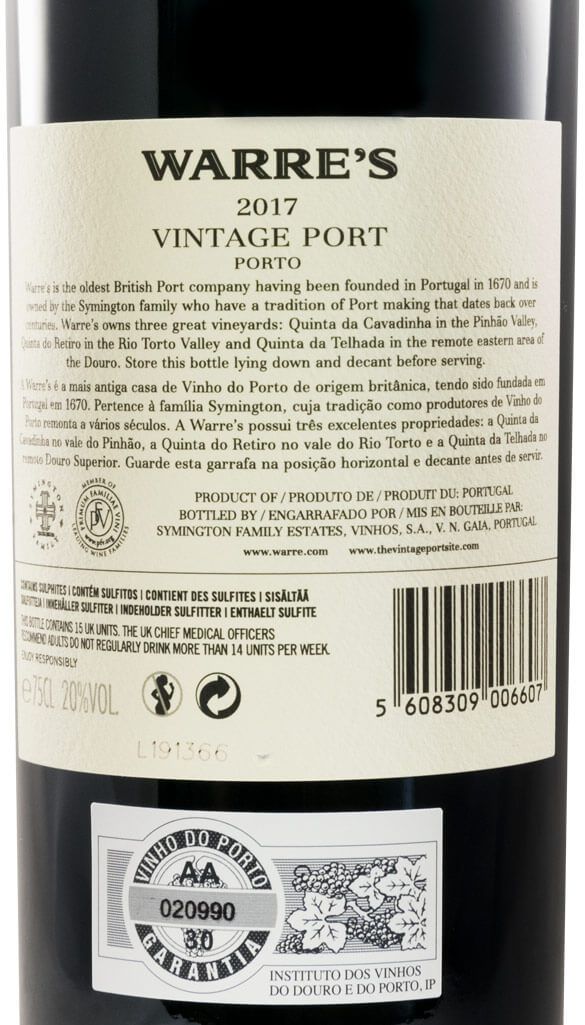 2017 Warre's Vintage Port