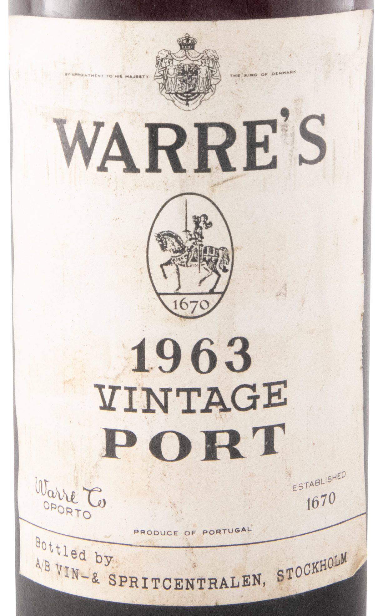 1963 Warre's Vintage Port (bottled by Spritcentralen)
