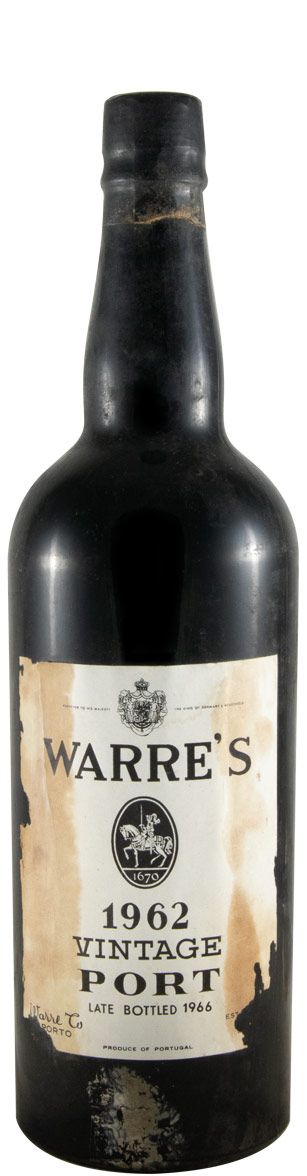 1962 Warre's Vintage Porto (engarrafado em 1966 e com rótulo danificado)