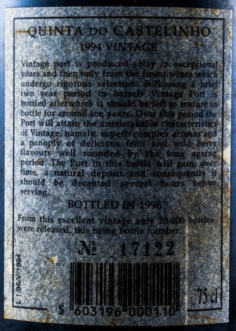 1994 Quinta do Castelinho Vintage Porto