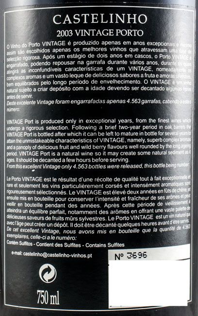 2003 Quinta do Castelinho Vintage Porto