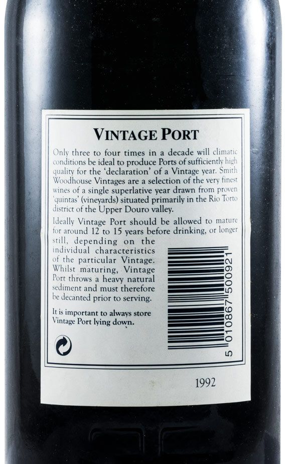 1992 Smith Woodhouse Vintage Porto