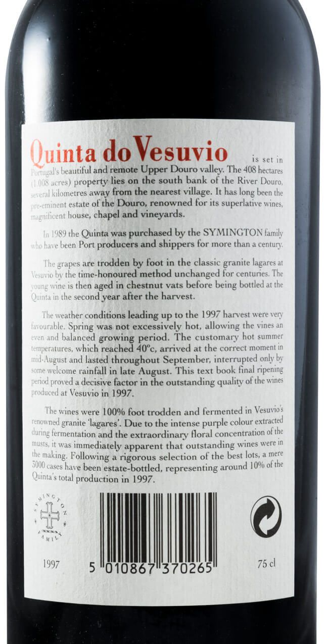 1997 Quinta do Vesuvio Vintage Porto