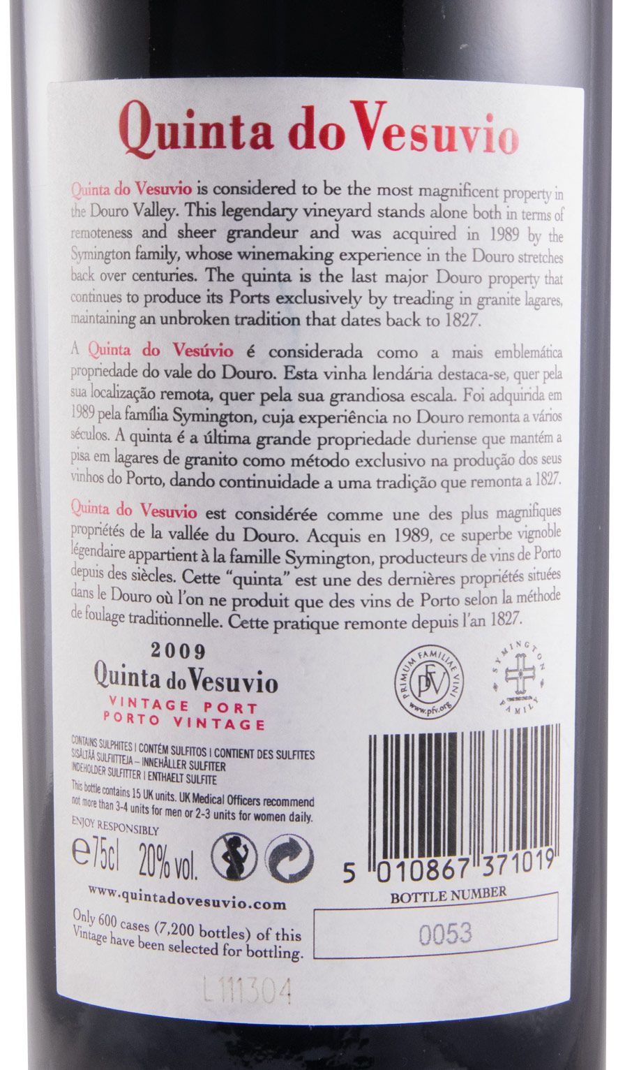 2009 Quinta do Vesuvio Vintage Porto