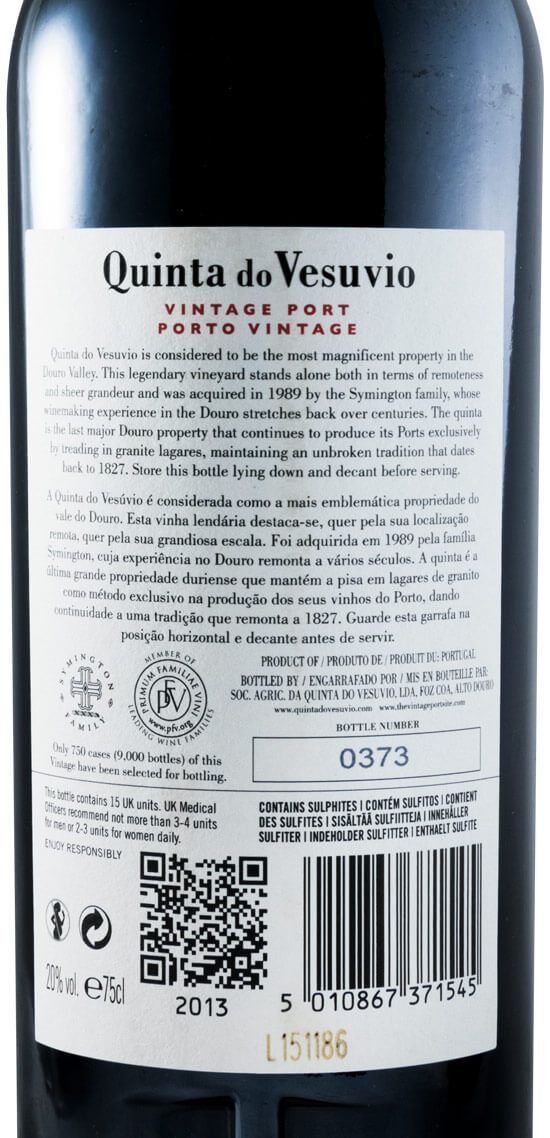 2013 Quinta do Vesuvio Vintage Porto