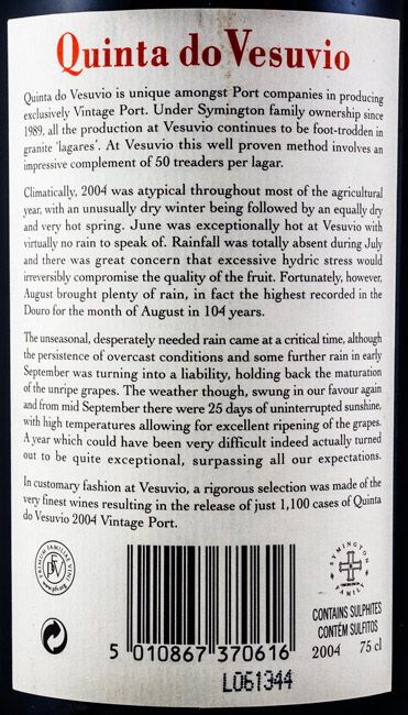 2004 Quinta do Vesuvio Vintage Porto
