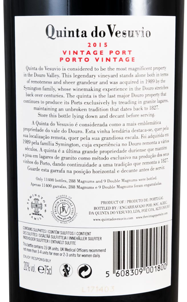 2015 Quinta do Vesuvio Vintage Port