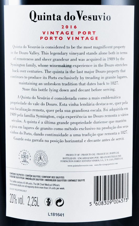 2016 Quinta do Vesuvio Vintage Porto 2,25L