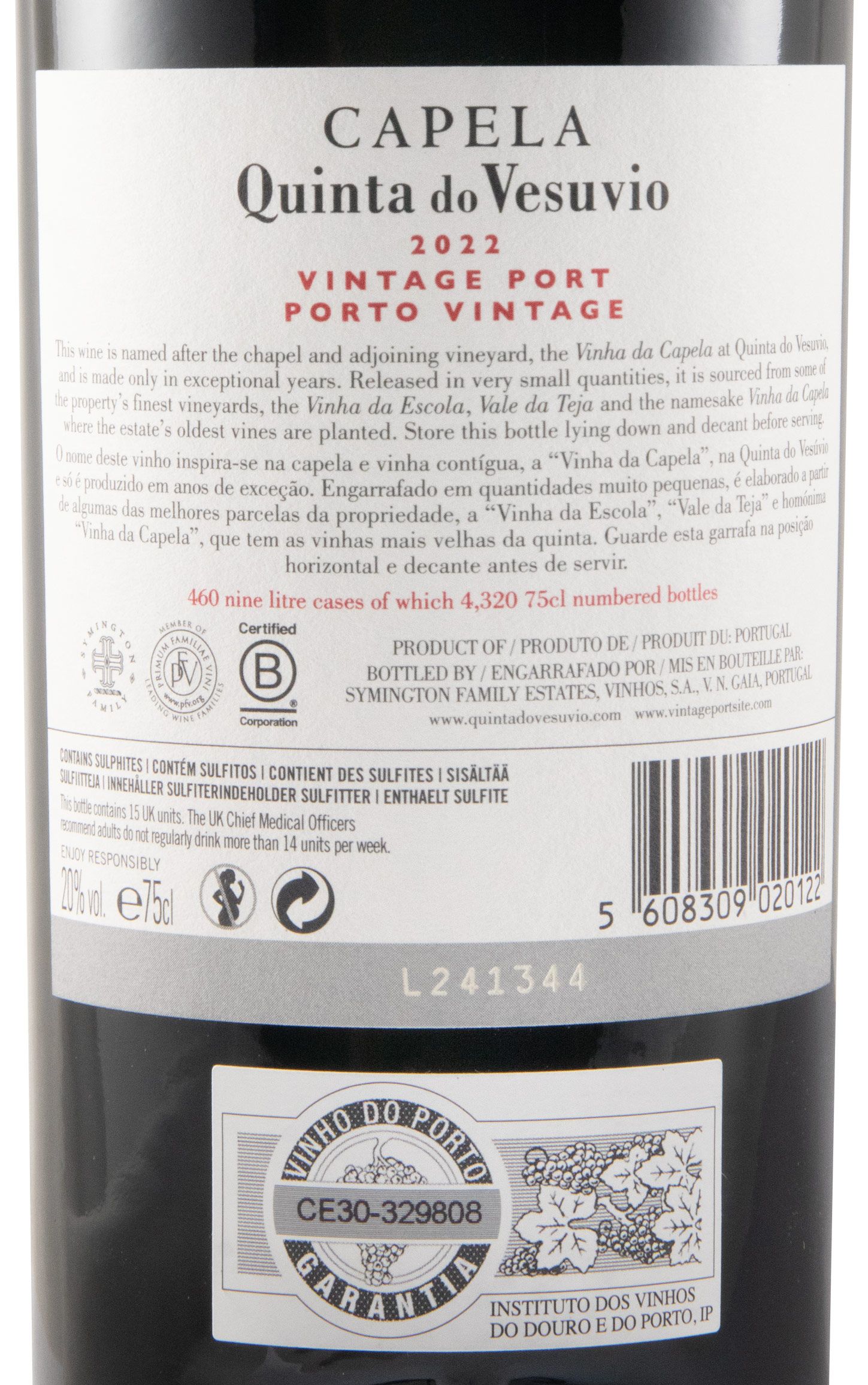 2022 Quinta do Vesuvio Capela Vintage Porto